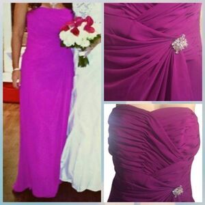 Impression Bridal Magenta Gown Dress